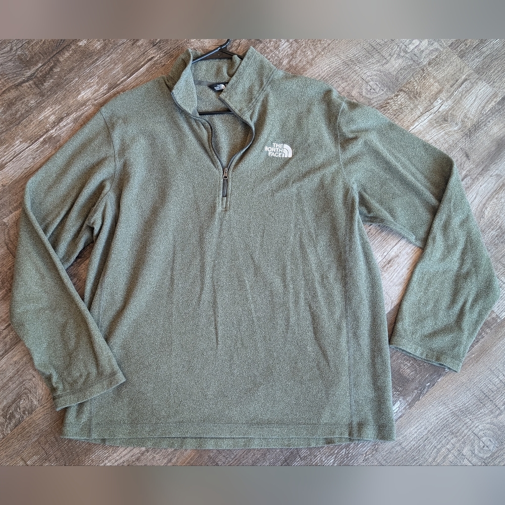 The North Face Men's 3/4 Zip Green Fleece